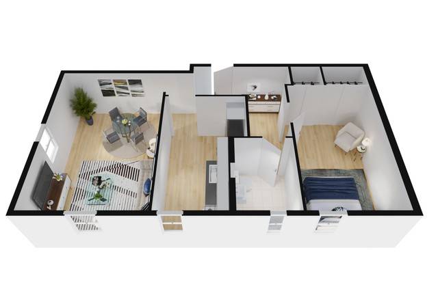 SPARLING APARTMENTS - 1 Bedroom (Layout F) Apartment for Rent